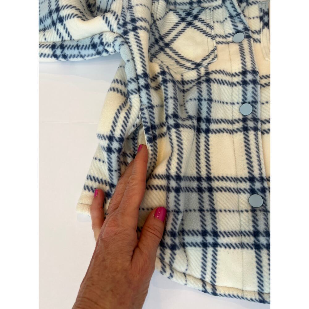 Members Mark Girls Sherpa Lined Shacket Blue Cream Size XS (4/5) NWT - Picture 14 of 16